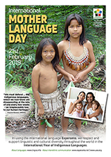 21st February - International Mother Language Day  - (angla | en | English) klaku por vidi la grandan (preseblan) afiŝversion (en nova fenestro)